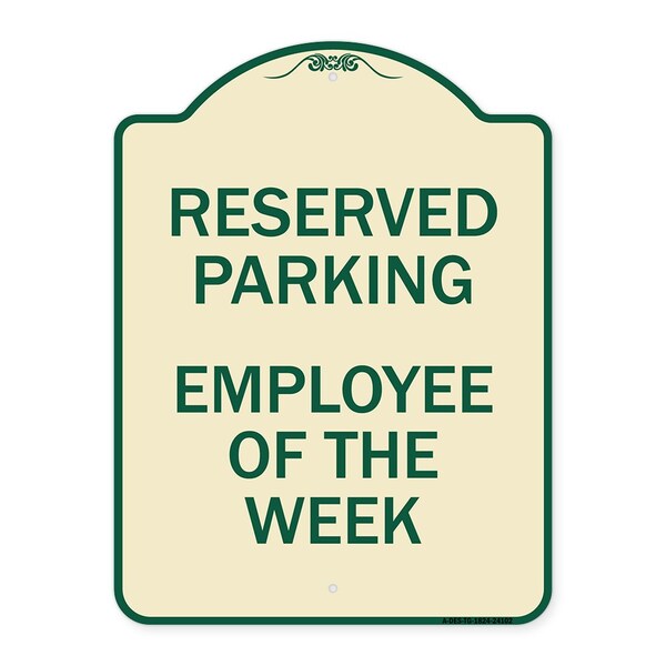 Employee of the Week Heavy-Gauge Aluminum Architectural Sign, 24" x 18", TG-1824-24102